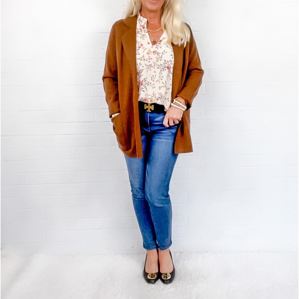 J. Crew Eloise Sweater Blazer - Brown - XS